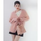 ショッピングラメ カーディガン ポップコーンヤーンラメフェザーニットカーディガン/WEB限定FSサイズ レディース