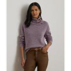 ショッピングタートル ニット セーター バックルトリム メランジ タートルネック セーター レディース