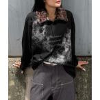 tシャツ レオパードファーカラーロンT レディース メンズ