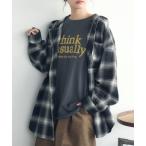 ショッピングレトロ ブラウス シャツ チェックフーディーBIGSH レディース