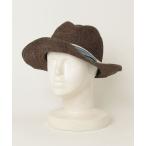 「ORIENT」 リボンストローハット - ブラウン レディース