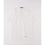 「BURBERRY」 刺繍半袖ポロシャツ L ホワイト メンズ