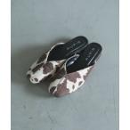 シューズ RUPIS.アニマル柄スクエアトゥミュール レディース