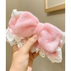 ヘアバンド ふわふわレースリボンヘアバンド