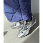 スニーカー 「SANSeLF」メタリックポインテッドレースアップスニーカー  sas25a023 レディース