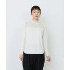 ブラウス シャツ シルクコットンローン×ハイゲージ天竺カットソーブラウス レディース