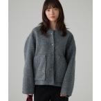 ブルゾン アウター ウェイビーニードルブルゾン レディース