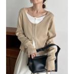 カーディガン 「WEB限定」Wジップレイヤードニット レディース