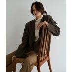 ジャケット テーラードジャケット ウール混チェックテーラードジャケット レディース