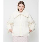 ショッピングエコ ブルゾン アウター エコファーリバーシブルパファーコート レディース