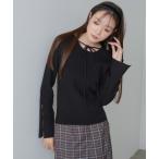 ショッピングバブ ニット セーター スリットニットトップス レディース