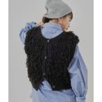 ベスト ジレ 「nenom/ネノム」 マルチWAY フリンジショートベスト レディース