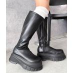 ブーツ WEGO/「25年秋冬新作」厚底ボリュームロングブーツ レディース