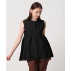 ショッピングレース ニット セーター レース ペプラム ニットベスト ‐ウォッシャブル‐ レディース