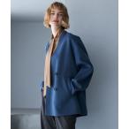 ノーカラーコート コート WoolRever ノーカラーショートコート レディース