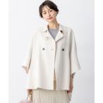 ショッピングポンチョ コート アウター 「見上愛さん着用/Oggi11月号掲載」ウールライトリバー ポンチョシルエット コート レディース