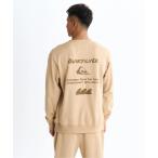 トレーナー スウェット HAND DRAWN SWEAT CRE /クイックシルバーセットアップ対応裏起毛バックプリントプルオーバークルーネックスウェ