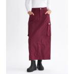 スカート SUN SET /ロキシーウエストゴムストレッチカーゴロングスカート