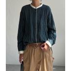 ブラウス シャツ クレリックパイピングシャツ レディース