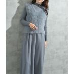 ショッピングマキシ丈ワンピース ワンピース シャギーニットセットワンピース