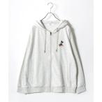 パーカー Disney（ディズニー）キャラクター ワンポイント刺繍 スウェットジップアップパーカー/ミッキーマウス/ミニーマウス/チップとデール/ベイ