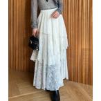 スカート アシメフレアスリットティアードスカート