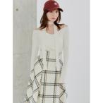 ショッピングニットタイ ニット セーター タイ付きニットプルオーバー レディース