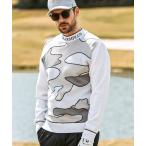 ショッピングリゾート セーター ニット LUXEAKMPLUS(リュクスエイケイエムプラス)ゴルフ レーヨン混 カモ柄 長袖ニット メンズ