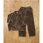 セットアップ MANYMENMANYMINDS / パウダー加工ベロア/セットアップ/ZIPブルゾン/イージーワイドパンツ メンズ レディース