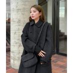 ステンカラーコート コート toggle button double breasted coat /トグルボタンダブルブレストロングコート レディース