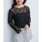 ショッピングレース tシャツ 「2025AWカタログ」レースシアープルオーバー レディース