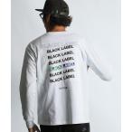 tシャツ 「BLACK LABEL」QUICK DRY MULTI LOGO L/S TEE：速乾 マルチロゴ ロングスリーブTシャツ ロンT メンズ