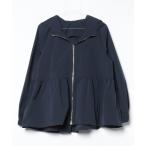 「Pierrot」 ジップアップブルゾン L ネイビー レディース