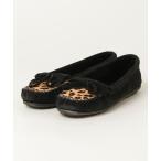 [Minnetonka] Leopard мокасины обувь 7 черный женский 
