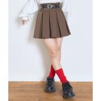 スカート 「イージーケア」ベルトつきプリーツスカート キッズ 子供服 女の子