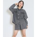 ショッピングlovetoxic セットアップ デニムシャツSETUP キッズ 子供服 女の子
