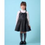 ワンピース デニム風キャミワンピース＆シアー長袖Tシャツセット キッズ 子供服 女の子