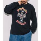 tシャツ 「EXCLUSIVE」GUNS N ROSES ガンズ アンド ローゼス フロントプリント ロングスリーブ Tシャツ メンズ レディース