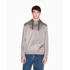 トレーナー スウェット 「A|X アルマーニ エクスチェンジ」オールオーバージャカードロゴ ハーフジップ フーデッドスウェットシャツ メンズ