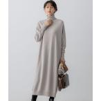 ショッピングタートル ワンピース 「洗える」カシミヤブレンド タートルネック ニットワンピース