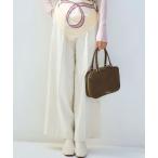 ショッピングワイドパンツ パンツ ナチュラルストレッチサキソニー タック ワイド パンツ レディース