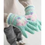 手袋 「orangebonbon/オレンジボンボン」マシュマロニットユニコーン柄手袋 キッズ 子供 女の子