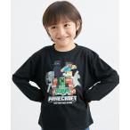 ショッピングＴシャツ tシャツ 「MINECRAFT（マインクラフト）」プリントTシャツ　長袖Tシャツ キッズ 子供服 男の子 女の子