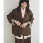 ジャケット テーラードジャケット カフデザインダブルテーラードジャケット レディース