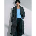 コート チェスターコート ウエストタックウールブレンドツイードコート レディース