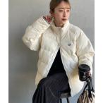 ブルゾン アウター 「WEB先行予約」「FRED PERRY/フレッドペリー」 ワンポイントロゴ刺繍 ラグランスリーブ パテッドジャケット レディース