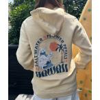 ショッピングハワイ パーカー バックプリント ハワイサーフ パーカー レディース
