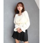 ブラウス シャツ フロントリボンシ