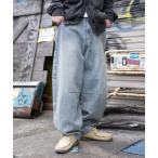 ジーンズ WEGO/「25年秋冬新作」チェーン付きバルーンデニムパンツ メンズ