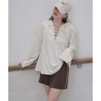 ラッシュガード 2点セット/レースアップフーディーラッシュガード×ショートパンツ レディース